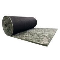 Isolation phonique en laine de verre noire EN ISO354 Israël, rouleaux de 32 kg/m³ 30 mm pour climatisation, isolation en fibre de verre HVAC avec tissu noir