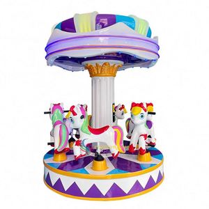 New Outdoor Horse Carousel with 6 Seats for Amusement Parks & Shopping Malls Family-Friendly Fiberglass Ride - Product Image 2