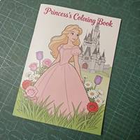 Carnet de coloriage numérique personnalisé sur le thème de la princesse, imprimé sur mesure par Shanghua Print, livre d'activités pour enfants, ligne noire