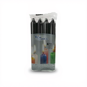 Ensemble de 4 bougies piliers en paraffine noires originales, bougies artistiques pour la décoration de la maison, utilisation en intérieur - Product Image 2