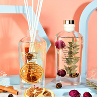 Diffuser Reed Botol Kaca dengan Aroma Alami Bunga Awet dan Set Hadiah Mewah