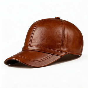 Gorra de Béisbol Unisex Personalizada con Logotipo, Ajustable, para Hombre y Mujer, de Cuero de Oveja Genuino, para Otoño e Invierno, para Deportes al Aire Libre - Product Image 4