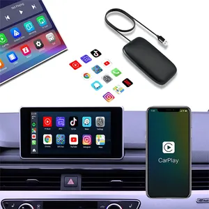 สินค้าใหม่อะแดปเตอร์ไร้สาย Carplay แบบมีสาย Carplay เป็นกล่องเล่นรถยนต์ไร้สายมัลติมีเดียแบบพกพาไร้สาย