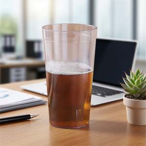 Gobelets en plastique réutilisables pour avion, de qualité supérieure, résistants aux chocs, légers, élégants, transparents comme du cristal - Product Image 3