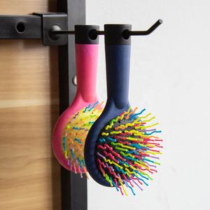 Gloway-<span class=keywords><strong>cepillo</strong></span> de <span class=keywords><strong>pelo</strong></span> con punta de <span class=keywords><strong>bola</strong></span> para niños, pequeño, de viaje, <span class=keywords><strong>rizado</strong></span>, desenredante, arcoíris, con espejo - Product Image 2