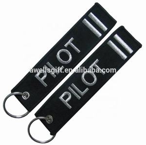 Porte-clés en tissu tissé brodé personnalisé pour pilote, vente en gros, compagnies aériennes Emirates, porte-clés pour pilote - Product Image 4