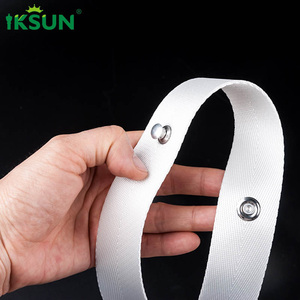 Iksun สายรัดผ้าม่านลายริ้วพับได้, สายรัดผ้าม่านงูสีขาวพร้อมห่วงรัดตาไก่ - Product Image 3