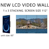 Pabrik baru 65 inci 4K FHD LCD Splicing layar antigores layar LCD Logam Ultra sempit Bezel LCD Video dinding kualitas tinggi