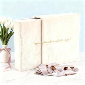 Tùy Chỉnh Cá Nhân Lớn Đám Cưới Dính Trượt-Trong Ảnh Bộ Nhớ Album Cuốn Sách Với Tay Áo Cứng Cho 4x6 "Hình Ảnh - Product Image 3