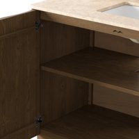 Meuble-lavabo moderne à vasque simple en bois massif pour appartement de luxe et projets de meubles de commode