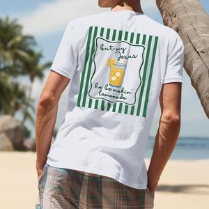 T-shirt pour femme FOXA, motif Lemonade Jesus, en coton respirant, jersey à manches régulières, blanc, design mignon avec fruits - Product Image 6