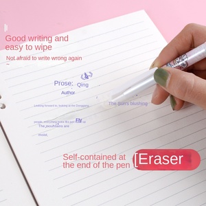 Stylo Gel Effaçable Renard Rose 0.5mm Stylo Gel de Presse en Plastique pour les Élèves du Primaire Facile à Effacer Valeur Haute Couleur Cristal Bleu Fille - Product Image 4