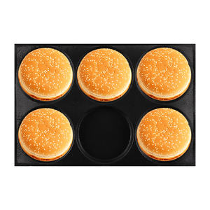 Molde para Hornear Panecillos de <span class=keywords><strong>Hamburguesa</strong></span> de Silicona y Fibra de Vidrio de 600x400x20 mm con 12 Cavidades - Product Image 2