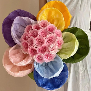 JYSM009 Papel Artesanal Coreano Ecológico y Colorido para Empaque de Ramos, Pulpa Mixta Engrosada, Papel Fenghua Plegado de una Sola Cara - Product Image 5