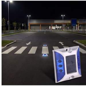 Marcador de Límites de Tráfico de Alta Resistencia, Tachuela Solar de Aluminio para Navegación en Almacenes y Patios - Product Image 1