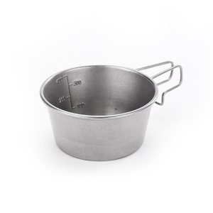 Tazón de sorbete de acero inoxidable, taza portátil para acampar al aire libre de 300 ml con asa para uso en pícnic - Product Image 1
