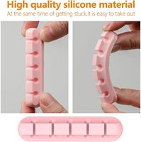 3-pack Organisateur de câbles en silicone auto-adhésif Clips de support de cordon, 5-pack Gestion des câbles pour câble USB/cordon d'alimentation/fil