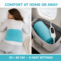 Coussin chauffant électrique double face 30*60cm, chauffe rapidement, protection contre la surchauffe, lavable en machine, certifié CE