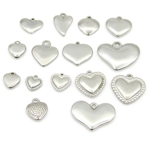 จี้รูปหัวใจสแตนเลส Anno Jewelry ผิวเรียบ สำหรับทำเครื่องประดับ DIY สร้อยข้อมือ สร้อยคอ - Product Image 1