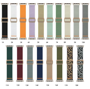 Gelang jam tangan Iwatch, gesper logam nilon gaya olahraga untuk Iwatch 10, gelang <span class=keywords><strong>Loop</strong></span> nilon elastis pengganti cerdas tali nilon - Product Image 6