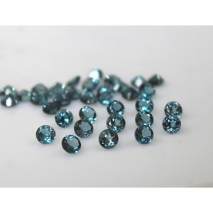 Topaze bleue de Londres naturelle de 7 mm, 1,517 ct, taille ronde brillante, pierre précieuse pour bijoux - Product Image 4