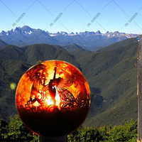 Foyer extérieur avec boules boule de feu de jardin et foyer