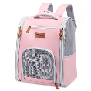Pet Oxford Breathable <b>Cat</b> <b>Backpack</b> Carrier Solid Purple Mesh Ventilation Zipper Closure Pet Carrier - Product Image 4