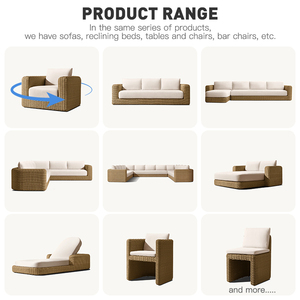 Conjunto <span class=keywords><strong>de</strong></span> Sofás <span class=keywords><strong>de</strong></span> Ratán y Madera <span class=keywords><strong>de</strong></span> Teca para Exteriores, Resistente al Agua, <span class=keywords><strong>Diseño</strong></span> Moderno, para Uso en Hoteles, <span class=keywords><strong>Muebles</strong></span> <span class=keywords><strong>de</strong></span> Jardín - Product Image 2