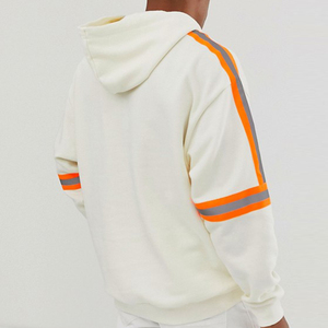 de <span class=keywords><strong>hombre</strong></span> de gran tamaño con capucha sudaderas con neón y cinta reflectante de sudaderas con capucha de lana - Product Image 2