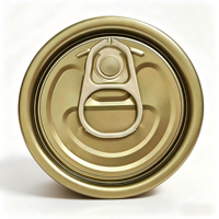 202 #   Couvercles de boîtes de conserve EOE à ouverture facile de 52,3 mm en émail blanc chromé TFS avec languette dorée pour pâte de tomate en conserve