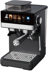 Machine à café en acier inoxydable Grind Brew avec moulin intégré, 1550W, brassage rapide, programmable, alerte de détartrage, écran tactile, usage domestique - Product Image 2