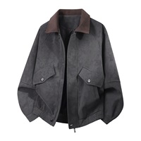 Veste à revers marron de qualité supérieure pour homme en similicuir PU, manteau personnalisé pour l'automne et les activités de plein air