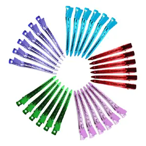 New colorful 3.5 Inches Duck Bill Hair Clips Metal Alligator Curl Clips Sectioning Clips For Beauty Salon