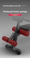 Banc de musculation multifonction BaiChuang six-en-un pliable avec cadre en acier, chaise de fitness pour pompes et planche de rééducation dorsale pour la maison