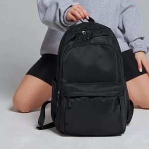 Men's <b>Backpack</b> <b>Large</b> Capacity Water Resistant Laptop Bag 14 Inches Casual Commuter School Use Solid Color - Product Image 2
