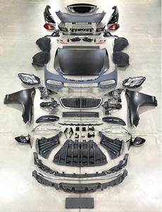 Kit de carrocería para Mercedes Benz Clase S W221 <span class=keywords><strong>2005</strong></span>-2013 Actualización a W222 <span class=keywords><strong>Maybach</strong></span> Estilo M Guardabarros de parachoques Faro LED Fácil instalación - Product Image 2