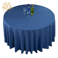 Nappe en lin de haute qualité, couleur unie, luxe, grande nappe ronde pour la décoration de table à manger à la maison, à l'hôtel