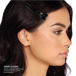 Pinzas para secar el pelo para mujer, broches de cocodrilo con doble bisagra y dientes anchos para peluquería - Product Image 5