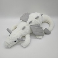 2022 nouveau design dragon blanc en peluche neige dragon neige dragon en peluche