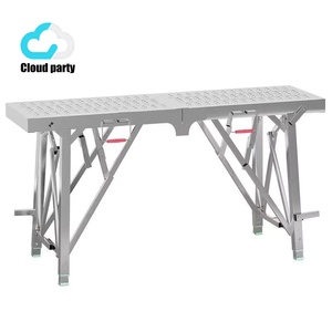 Складная рабочая платформа Cloud-party из высокопрочной стали, грузоподъемность 150 кг, штабелируемая, для шпатлевки, покраски и домашнего ремонта - Product Image 2
