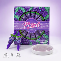 BESTAR Vente en gros de confiseries : Pudding en gelée en forme de tranches de pizza aux raisins, sachet compressible, saveur fruitée, collation fantaisie pour enfants