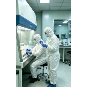 Combinaison <span class=keywords><strong>de</strong></span> protection jetable Tyvek 400 Type 5/6 pour laboratoire, centre <span class=keywords><strong>de</strong></span> tests médicaux, matières dangereuses, équipement <span class=keywords><strong>de</strong></span> protection individuelle réutilisable - Product Image 1