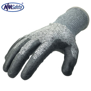NMSAFETY-GUANTE DE TRABAJO DE 18 calibres, nailon + revestimiento de alambre de acero UHMWPE recubierto de pu suave, resistente al corte A6 - Product Image 1