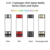 Générateur d'eau hydrogénée portable Technologie SPE PEM Rechargeable Bouteille d'eau riche en hydrogène 3 en 1 Série Couleurs et styles 460 ml