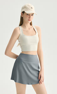 <span class=keywords><strong>Jupe</strong></span>-short de yoga pour femme, taille haute, effet seconde peau, effet ventre plat, coupe trapèze, pour la course, la gym et le tennis - Product Image 4