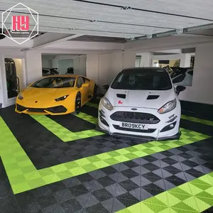 Interlocking Garage Floor Carwash Grating Mats Anti Slip Removable Car Detailing Tiles For Car Wash