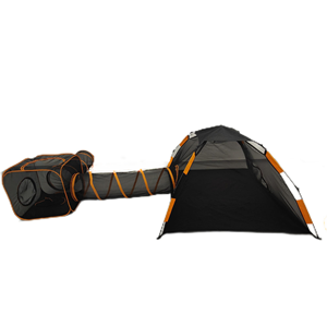 橙色4合1环保简约室内外网眼宠物帐篷方笼隧道可折叠猫狗互动运动玩具 - Product Image 4