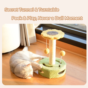 Bán buôn mèo cây sisal gãi bài với bàn xoay và nhảy nền tảng căn hộ nhỏ - Product Image 3