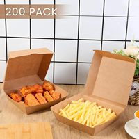Restaurant voedselveilige kraftpapieren ecovriendelijke draagbare afhaalkartonnen doos voor gebak, soep, donuts, fruitsalade, warme gerechten en brood