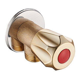 Robinet d'angle Manyo tout en cuivre, filetage mâle 4 points, eau chaude et froide, pour usage domestique, avec clapet anti-retour - Product Image 5